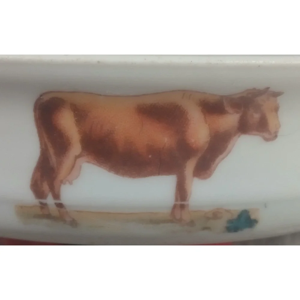 Vtg‎ Porcelain Child Bowl Children Playing Swing Bavaria Germany FLAWS READ